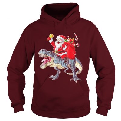 Santa Dinosaur T rex Hoodie