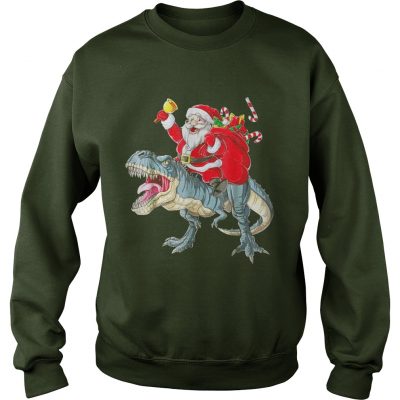 Santa Dinosaur T rex Sweatshirt