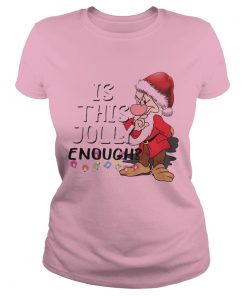 Santa Is this Jolly Enough Christmas Ladies Tee