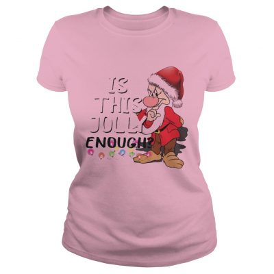 Santa Is this Jolly Enough Christmas Ladies Tee