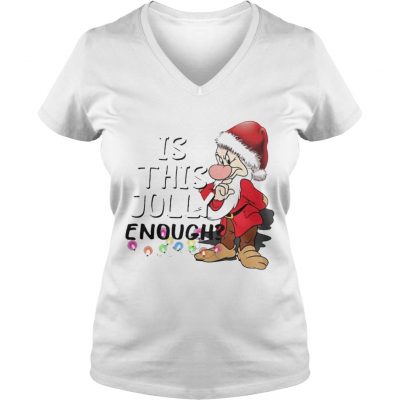 Santa Is this Jolly Enough Christmas VNeck