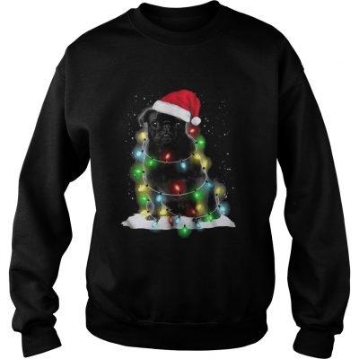 Santa Pitbull Light Christmas Dog Sweatshirt