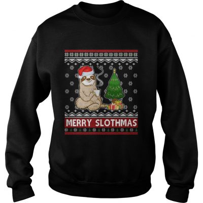 Santa Sloth coffee merry sithmas Sweatshirt