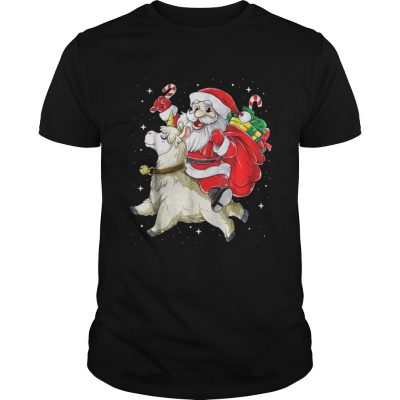 Santa riding Llamacorn christmas Guys