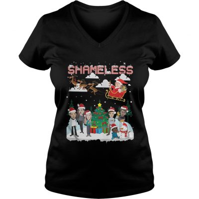 Shameless Santa claus christmas shirt VNeck