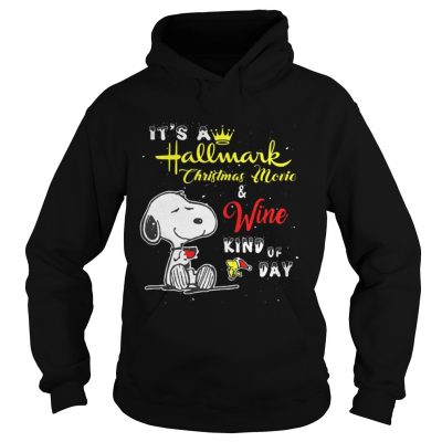 Snoopy it’s a Hallmark Christmas movie & wine kind of day Hoodie