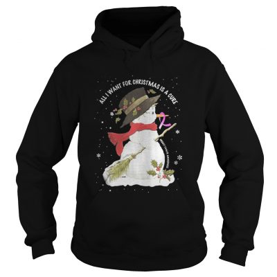 Snowman All I want for Christmas is a cure Hoodie