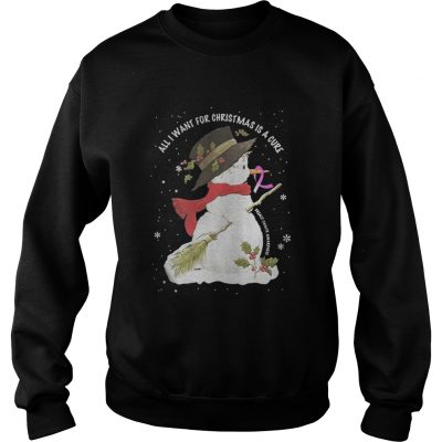 Snowman All I want for Christmas is a cure Sweatshirt