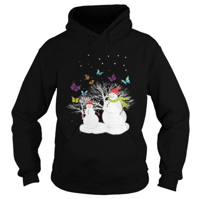 Snowman And Butterfly Hoodie