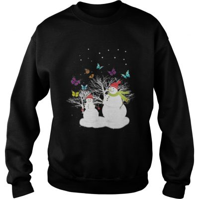 Snowman And Butterfly Sweatshirt