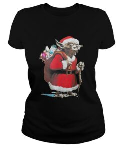 Star Wars Yoda Santa Claus Ugly Faux Christmas Ladies Tee