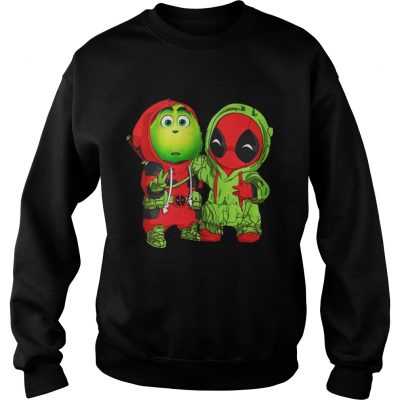 Sweatshirt Baby Grinch and Deadpool Christmas shirt