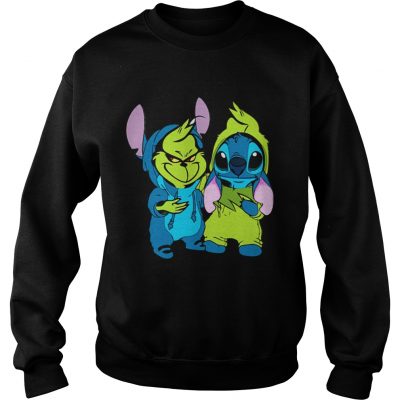 Sweatshirt Baby Grinch and Stitch shirt