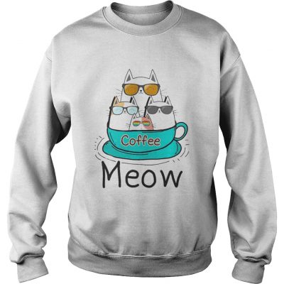 Sweatshirt Cat coffee meow shirt