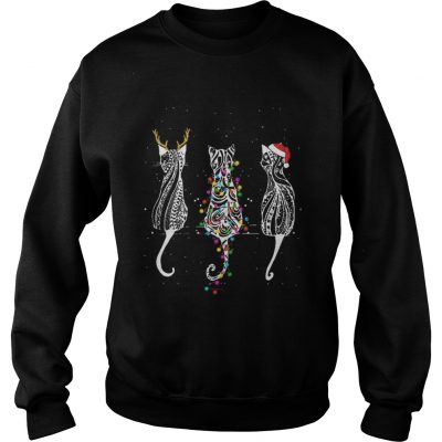 Sweatshirt Cat reindeer santa Christmas shirt