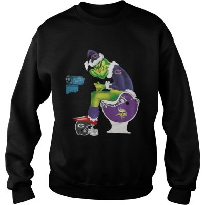 Sweatshirt Chicago Bears Grinch toilet Minnesota Vikings shirt