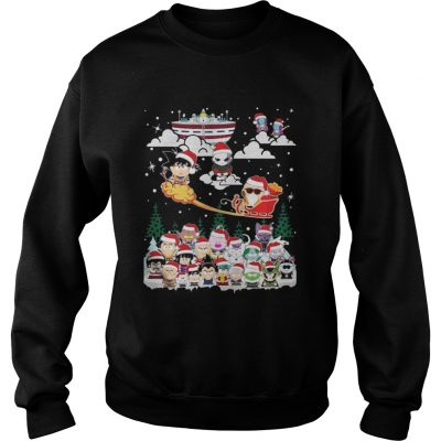 Sweatshirt Christmas Santa Son Goku Sleigh Dragon Ball shirt