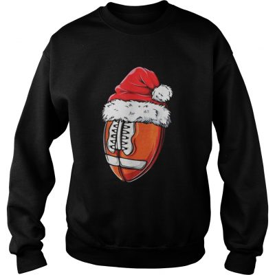 Sweatshirt Football Ball Santa Christmas Shirt