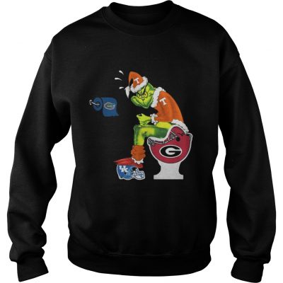 Sweatshirt Grinch Santa Tennessee Volunteers toilet