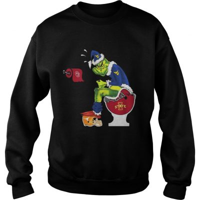 Sweatshirt Grinch Santa West Virginia Mountaineers toilet