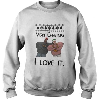 Sweatshirt Kanye West and Lil Pump merry Christmas I love it sweater and shirt