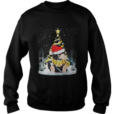 Sweatshirt Niffler Santa Hat Christmas tree Under Snow Shirt