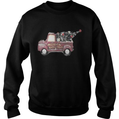 Sweatshirt Red vintage truck with Christmas tree Tee Shirt