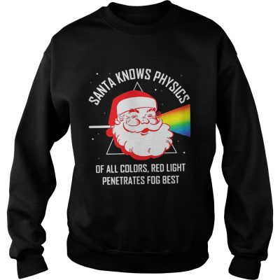 Sweatshirt Santa knows physics of all colors red light shirt