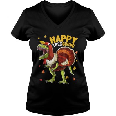 T Rex Dinosaur Turkey thanksgiving ugly VNeck