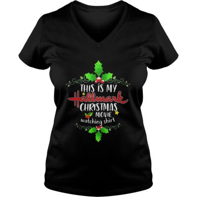 This is my Hallmark Christmas movie watching grapes fruit Christmas VNeck