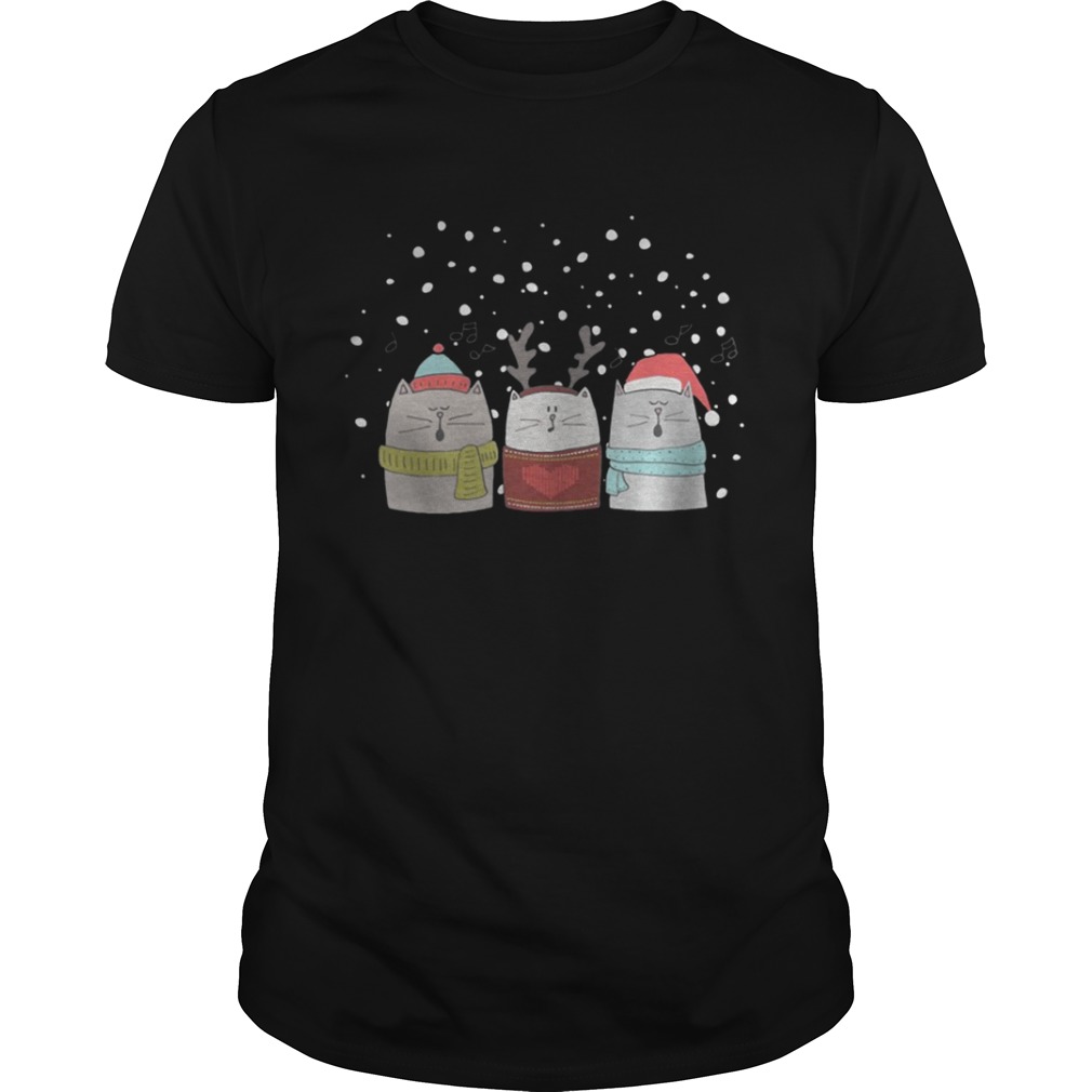 Three Cat Sing Christmas shirt