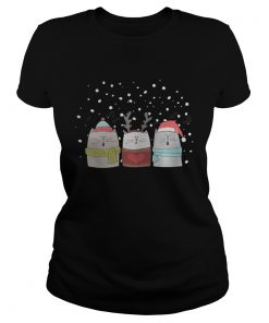 Three Cat Sing Christmas Ladies Tee