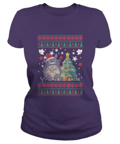 Totoro Christmas Ladies Tee