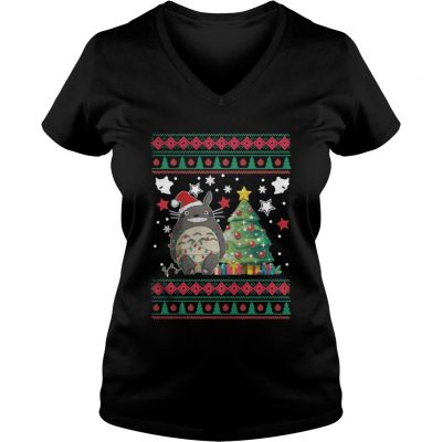 Totoro Christmas VNeck