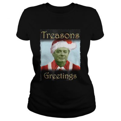 Treason Greeting Funny Santa Claus Christmas Ladies Tee