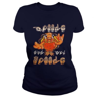 Turkey sign language I love you Ladies Tee