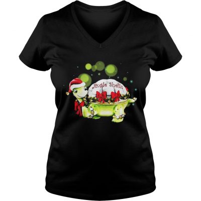 Turtle jingle shells Christmas VNeck