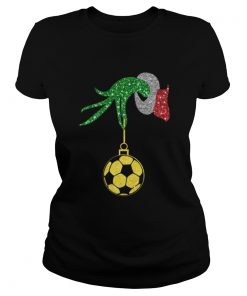 Twinkle Christmas Ball Soccer Ladies Tee