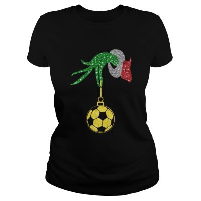 Twinkle Christmas Ball Soccer Ladies Tee