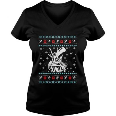 Xenomorph Christmas VNeck