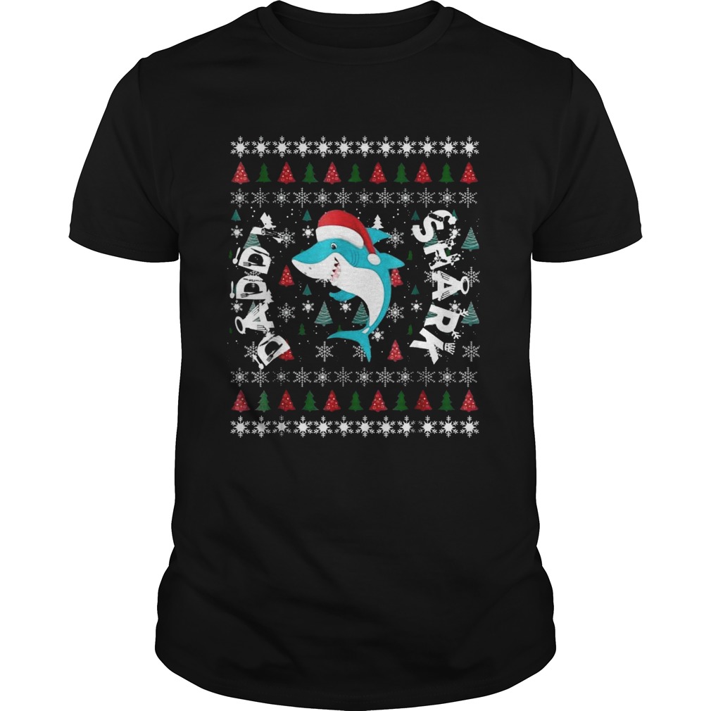 xmas shark daddy shark shirt