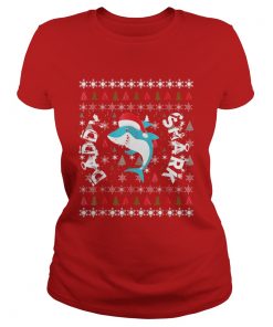 xmas shark daddy shark Ladies Tee