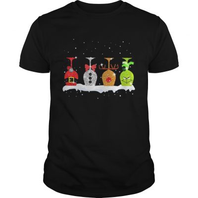 Guys Christmas wine glasses Grinch