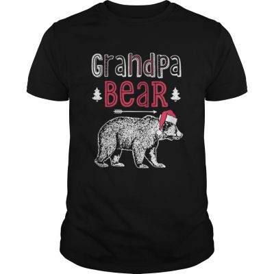 Guys Grandpa bear christmas santa hat