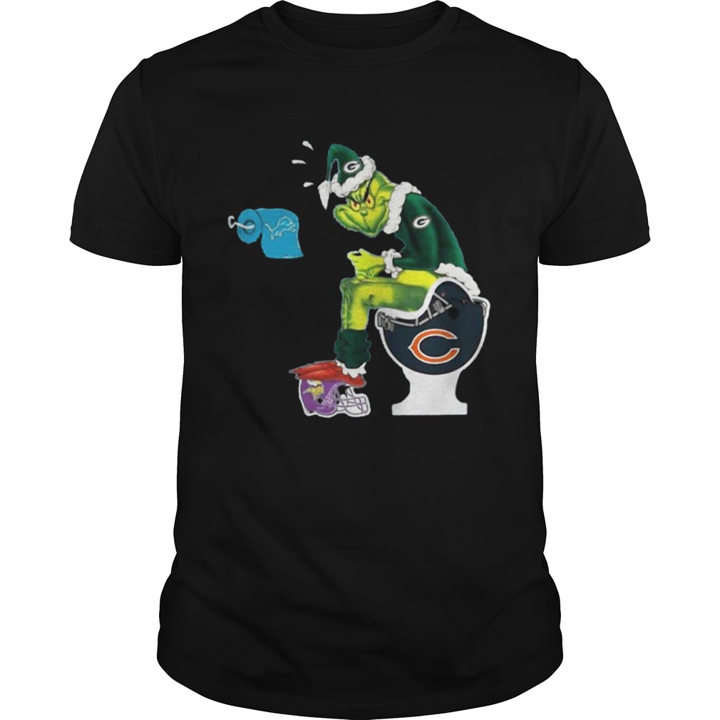 Green Bay Packers Grinch santa toilet shirt