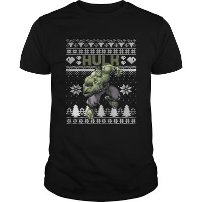 Guys Hulk Marvel ugly christmas