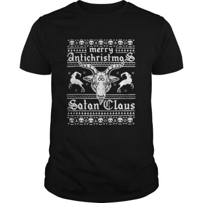 Guys Merry Antichristmas Satan Claus Satanic Ugly Shirt