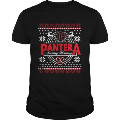 Guys Pantera fucking holidays ugly Christmas shirt