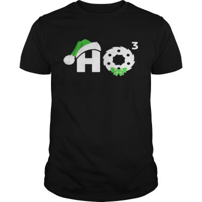 Guys Santa Ho Ho 3 Cubed Funny Christmas Shirt