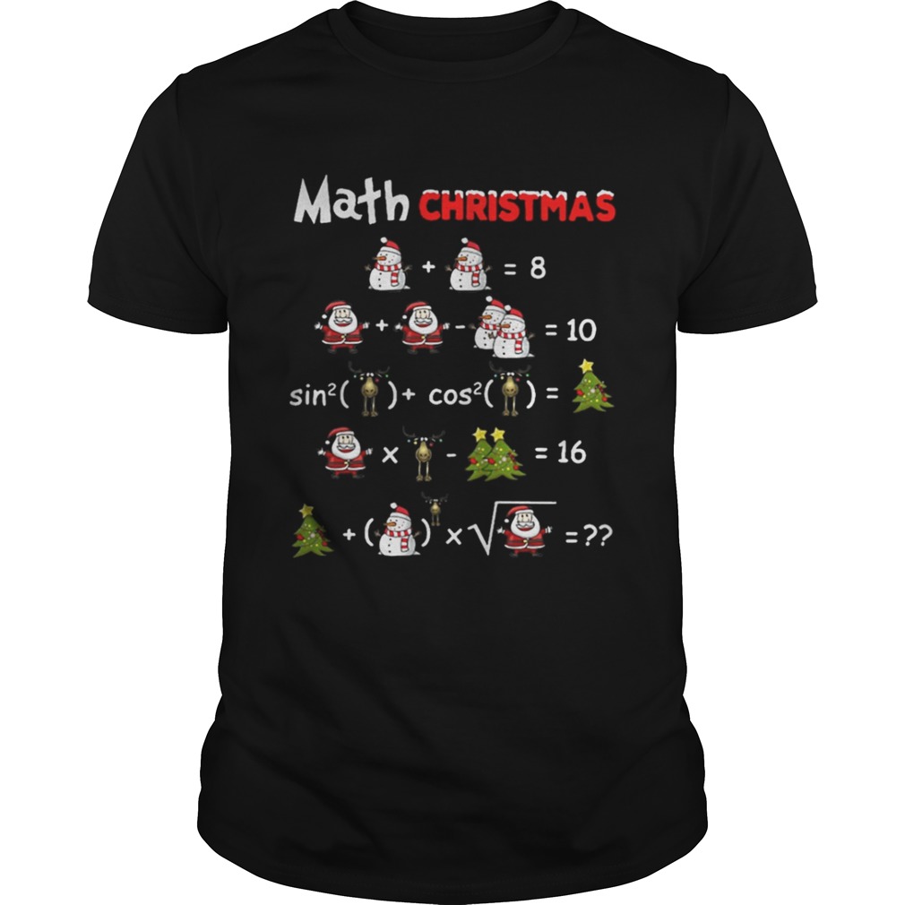 Satan Snowman Math Christmas shirt